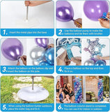 Snow Party Balloon Column Stand Kit with Adjustable Towers for Winter Wonderland Parties