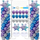 Snow Party Balloon Column Stand Kit with Adjustable Towers for Winter Wonderland Parties