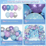 Frozen Birthday Balloon Arch Kit, Winter Wonderland Party