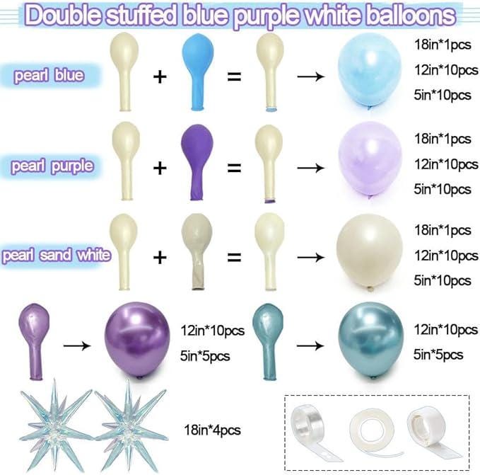 Frozen Balloon Arch Kit, Winter Party, Snow Princess Theme