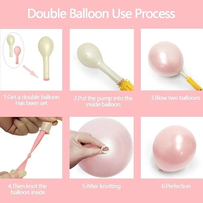 Pearl Pink Black Balloon Arch Kit with Blush Silver Balloons for Winter Party Decor