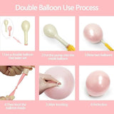 Pearl Pink Black Balloon Arch Kit with Blush Silver Balloons for Winter Party Decor