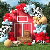 Cow Print Balloon Garland Kit: Farm Party Decor, Baby Birthday