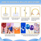 8.2FT & 6FT Balloon Arch Kit with Stand Pump for Birthday Wedding Party Decor