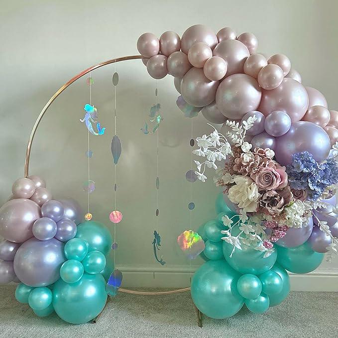116PCS Teal Blue Pearl Balloon Arch Kit for Wedding Birthday Baby Shower Party