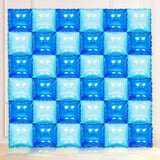 36PCS Navy Blue Double-Sided Foil Balloon Wall Backdrop for Winter Party Decor