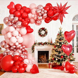 Pink Red Rose Gold Balloon Arch Kit Garland for Birthday Wedding Party Decor
