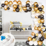 Black Gold Balloon Garland Arch Kit 120pcs for Christmas New Year Party Decor