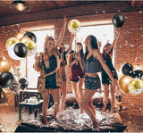 Black Gold Balloon Garland Arch Kit 120pcs for Christmas New Year Party Decor