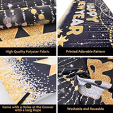 Gold Black New Year 2026 Party Kit 44pcs Banner Balloon Numbers Decor