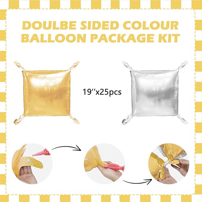 Light Gold Foil Balloon Wall 25pcs Double Sided Arch Kit Party Decor
