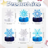 Winter Snowflake Table Centerpieces 12pcs 3D Honeycomb Decorations for Party