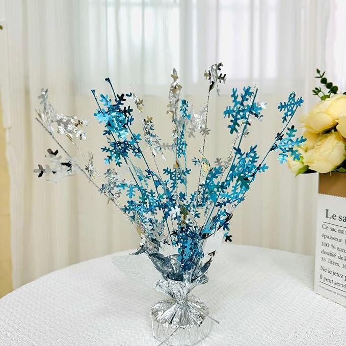 Snowflake Table Centerpieces 2pcs Holiday Decorations for Home and Birthday Party
