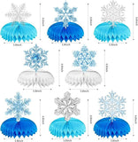 Frozen Winter Wonderland Table Centerpieces 8pcs Snowflake Honeycomb Party Decorations