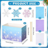 Glitter Winter Party Table Centerpieces 6 Sets 78pcs Snowflake Decorations for Birthday