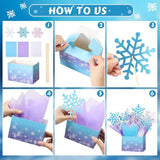 Glitter Winter Party Table Centerpieces 6 Sets 78pcs Snowflake Decorations for Birthday