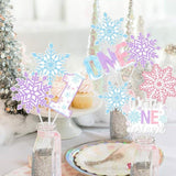Winter Onederland 1st Birthday Centerpiece Sticks 24pcs Snowflake Table Decorations Girl