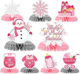 Baby It’s Cold Outside Baby Shower Table Centerpieces Snowflake Honeycomb Girl Decor