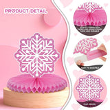 Baby It’s Cold Outside Baby Shower Table Centerpieces 12pcs Pink White Snowflake Decor