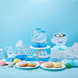 Ice Skating Party Table Centerpieces 12pcs Honeycomb 3D Winter Birthday Party Decor