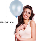Snowflake Balloons 12 Inch Blue White Metallic Winter Wonderland Party Decorations