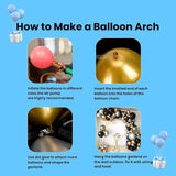 Black Gold Balloon Garland Arch Kit 118pcs for Birthday Graduation Party Decor