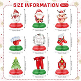 Christmas Santa Baby Honeycomb Table Centerpieces 9pcs Snowman Winter Party Decor