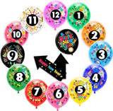 New Year Balloon Drop Clock Countdown Set with Confetti for Party Decor