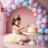 50 Pcs Pastel Pink Blue Purple Latex Balloons for Baby Shower and Birthday Party