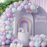 50 Pcs Pastel Pink Blue Purple Latex Balloons for Baby Shower and Birthday Party