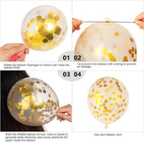 Black and Gold Balloon Kit, Star & Confetti Party Decorations