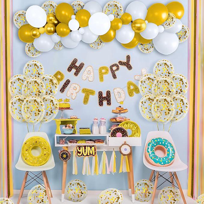 60 Pcs 12 Inch Gold Confetti Balloons Glitter Latex Party Decorations