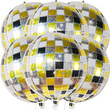 Multicolor Disco Ball Balloons 22 Inch Pack of 6 Party Decorations