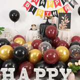 Red Black Gold Balloons Set 60 Pack 12 Inch Metallic Party Decorations