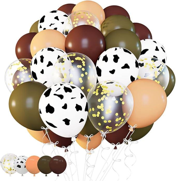 Farm Latex Dalmatian Balloons 60 Pack 12 Inch Confetti Party Decorations