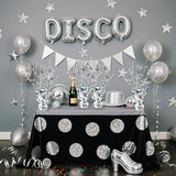 12-Pc Silver Metallic Foil Star Centerpieces for Birthday and Holiday Party Decor