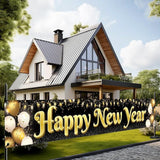Large Happy New Year Banner 2026 120x20 Inch Yard Sign and Party Decor