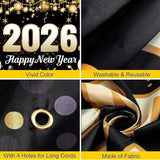 Extra Large Happy New Year Banner 2026 70x43 Inches Backdrop Party Decor