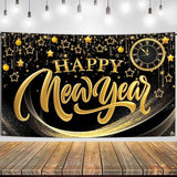 Extra Large Happy New Year Banner 2026 72x44 Inch Backdrop Party Decorations
