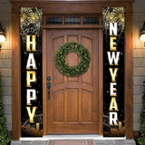 Happy New Year Door Banner 72x12 Inch Party Decor for New Years 2026
