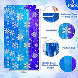 Snowflake Tinsel Backdrop 3 Pack 3.3x6.6ft Frozen Winter Birthday Party Decor