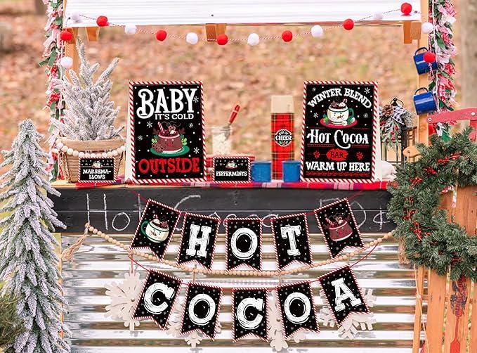 Winter Hot Cocoa Bar Kit, Baby Shower Decor