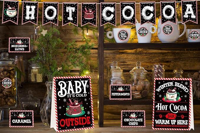 Winter Hot Cocoa Bar Kit, Baby Shower Decor