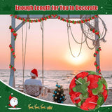 6PCS 10FT Red Green Christmas Flower Leis Hawaiian Luau Party Decorations