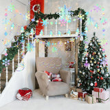 Iridescent Holographic Party Decorations 29 Pcs Rainbow Swirl Streamers Snowflake Garland