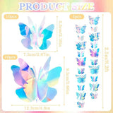 Iridescent 3D Butterfly Garland Set for Birthday Wedding Graduation and Baby Shower Decor