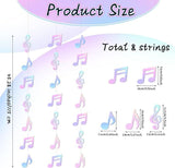 Iridescent Music Notes Party Decorations Garland Banner for Birthday Wedding and Baby Shower