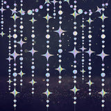 Iridescent Star Party Streamer Banner for Birthday Wedding Baby and Bridal Shower Decor