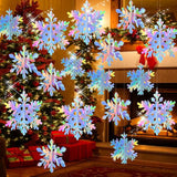 Iridescent 3D Snowflake Garland Ornaments for Christmas Winter Wonderland and Party Decor