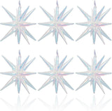 Iridescent 6PCS Star Balloons for Baby Shower Bridal Wedding and Birthday Party Decorations